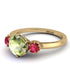 Classic 3 Stone Peridot Engagement Ring - Sofia No. 710 image 3
