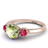 Classic 3 Stone Peridot Engagement Ring - Sofia No. 711 image 3