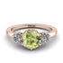 Classic 3 Stone Peridot Engagement Ring - Sofia No. 702 image 1