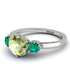 Classic 3 Stone Peridot Engagement Ring - Sofia No. 706 image 3