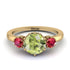 Classic 3 Stone Peridot Engagement Ring - Sofia No. 710 image 1