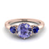 Classic 3 Stone Tanzanite Engagement Ring - Sofia No. 214 image 1