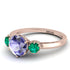 Classic 3 Stone Tanzanite Engagement Ring - Sofia No. 205 image 3