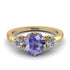 Classic 3 Stone Tanzanite Engagement Ring - Sofia No. 201 image 1