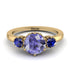 Classic 3 Stone Tanzanite Engagement Ring - Sofia No. 213 image 1