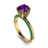 Classic Amethyst Ring With A Twist - Leilani No. 304 image 1