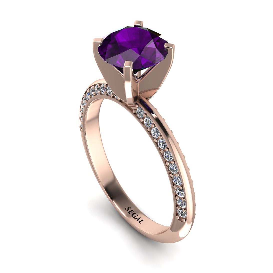 Classic Amethyst Ring With A Twist - Leilani No. 302