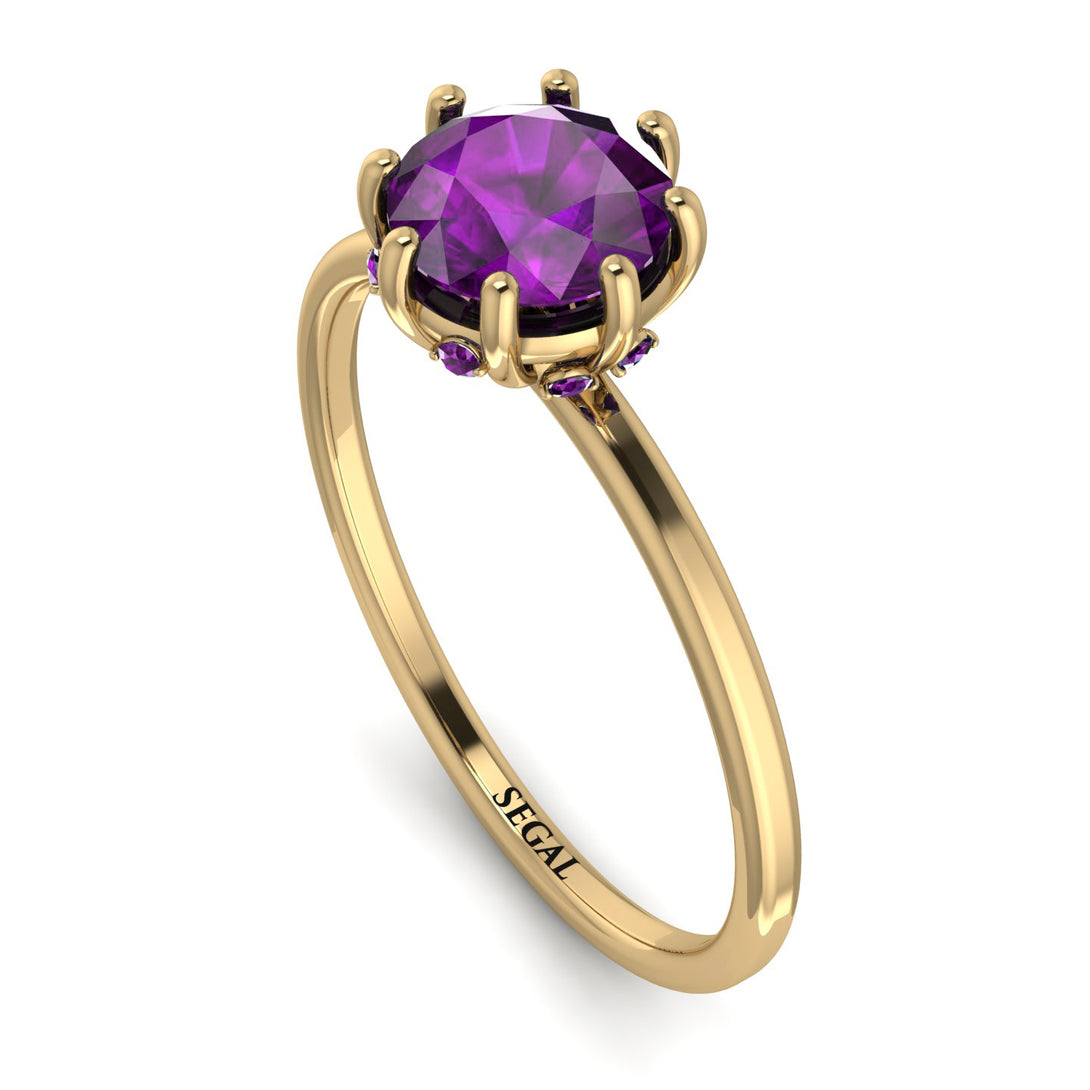 Classic Amethyst Ring With Hidden Stones - Elliana No. 301