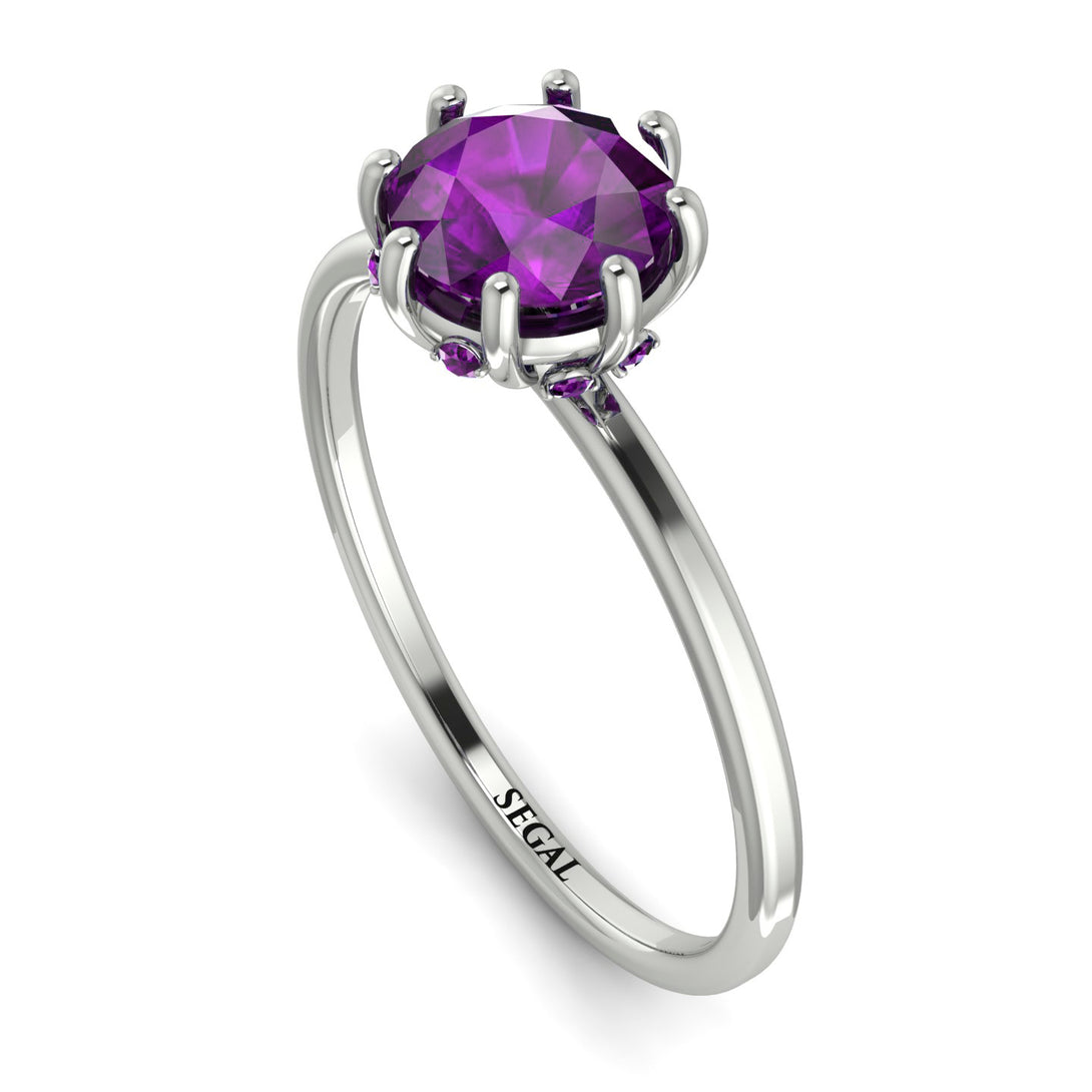 Classic Amethyst Ring With Hidden Stones - Elliana No. 303