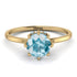 Classic Aquamarine Ring With Hidden Stones - Elliana No. 401 image 2