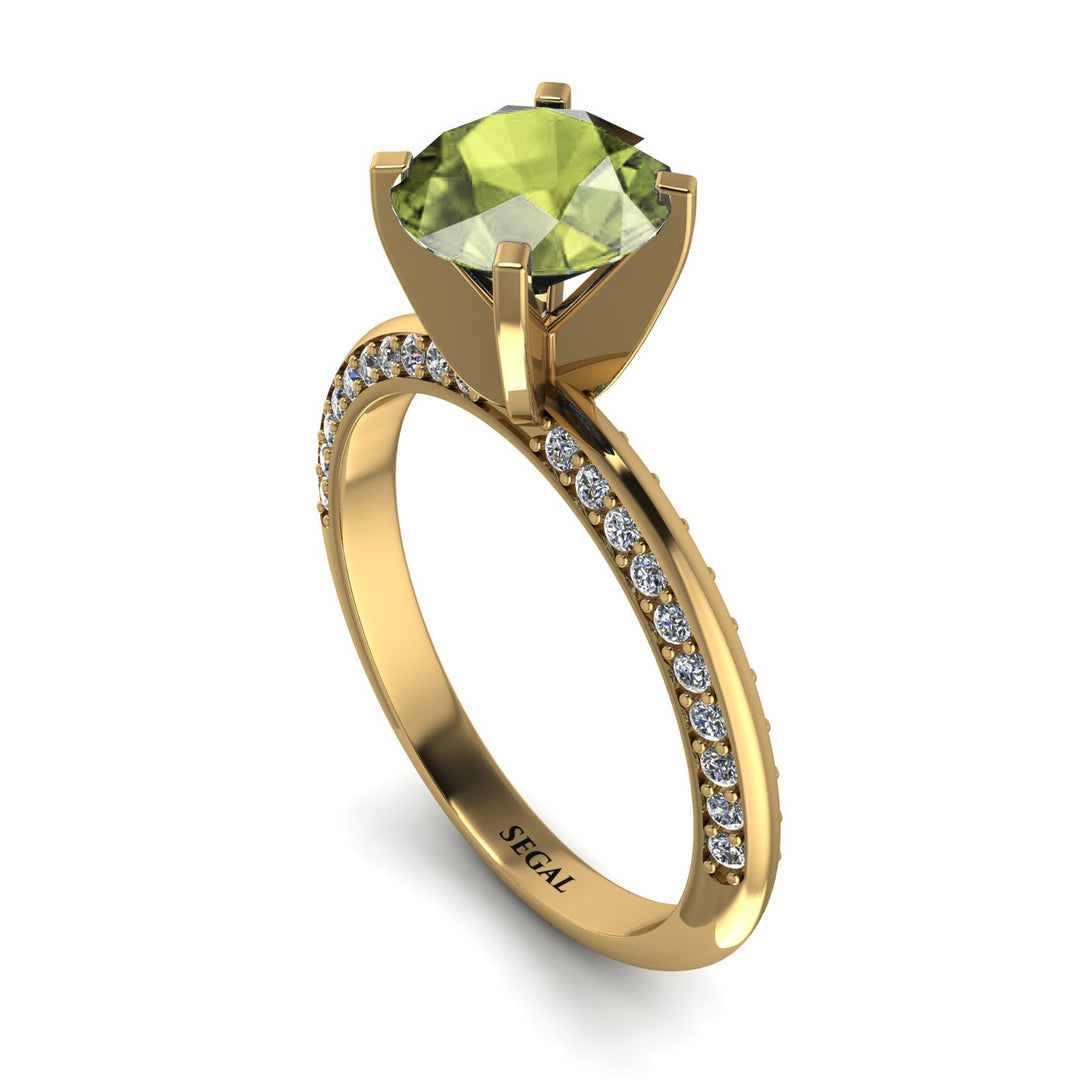 Classic Peridot Ring With A Twist - Leilani No. 701