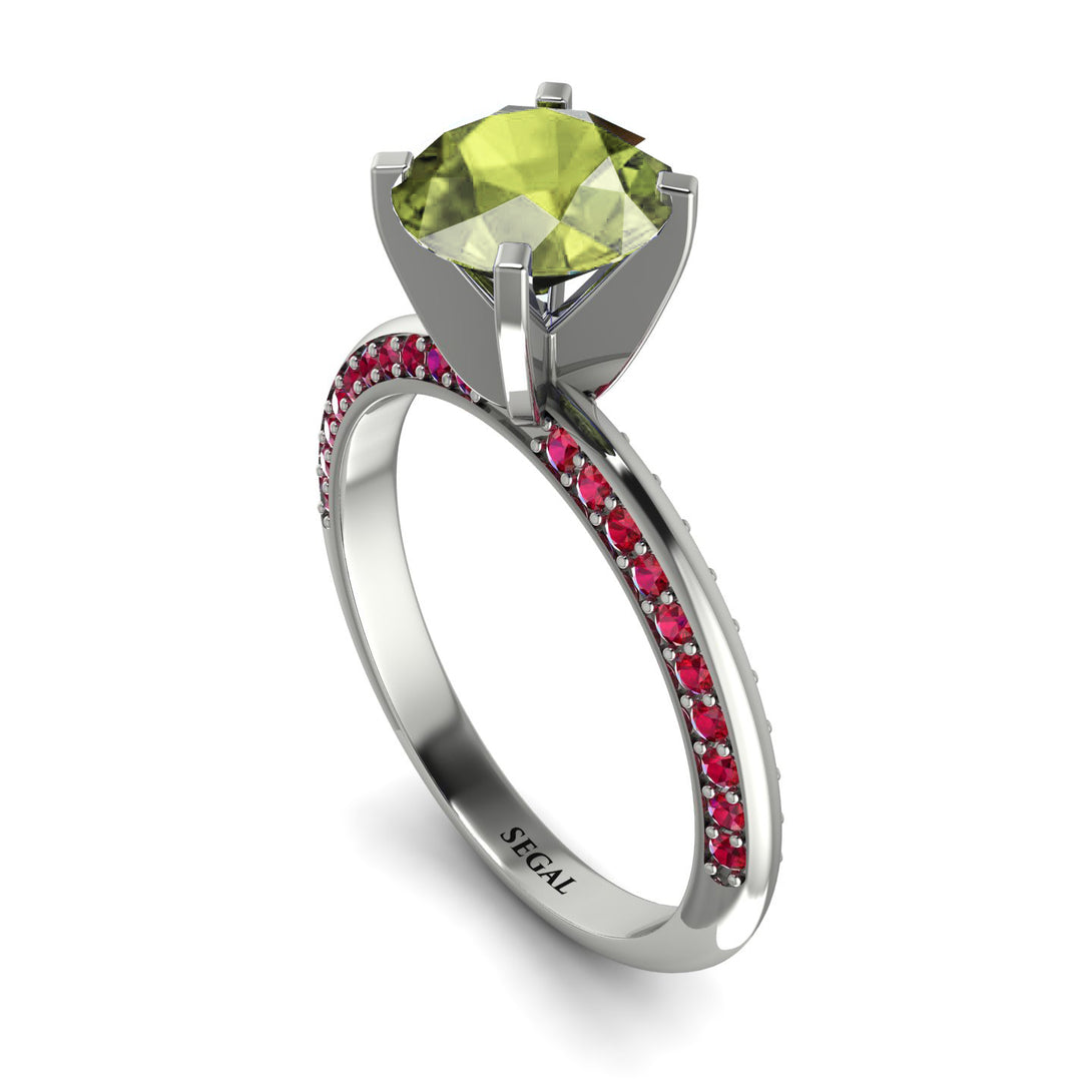 Classic Peridot Ring With A Twist - Leilani No. 712