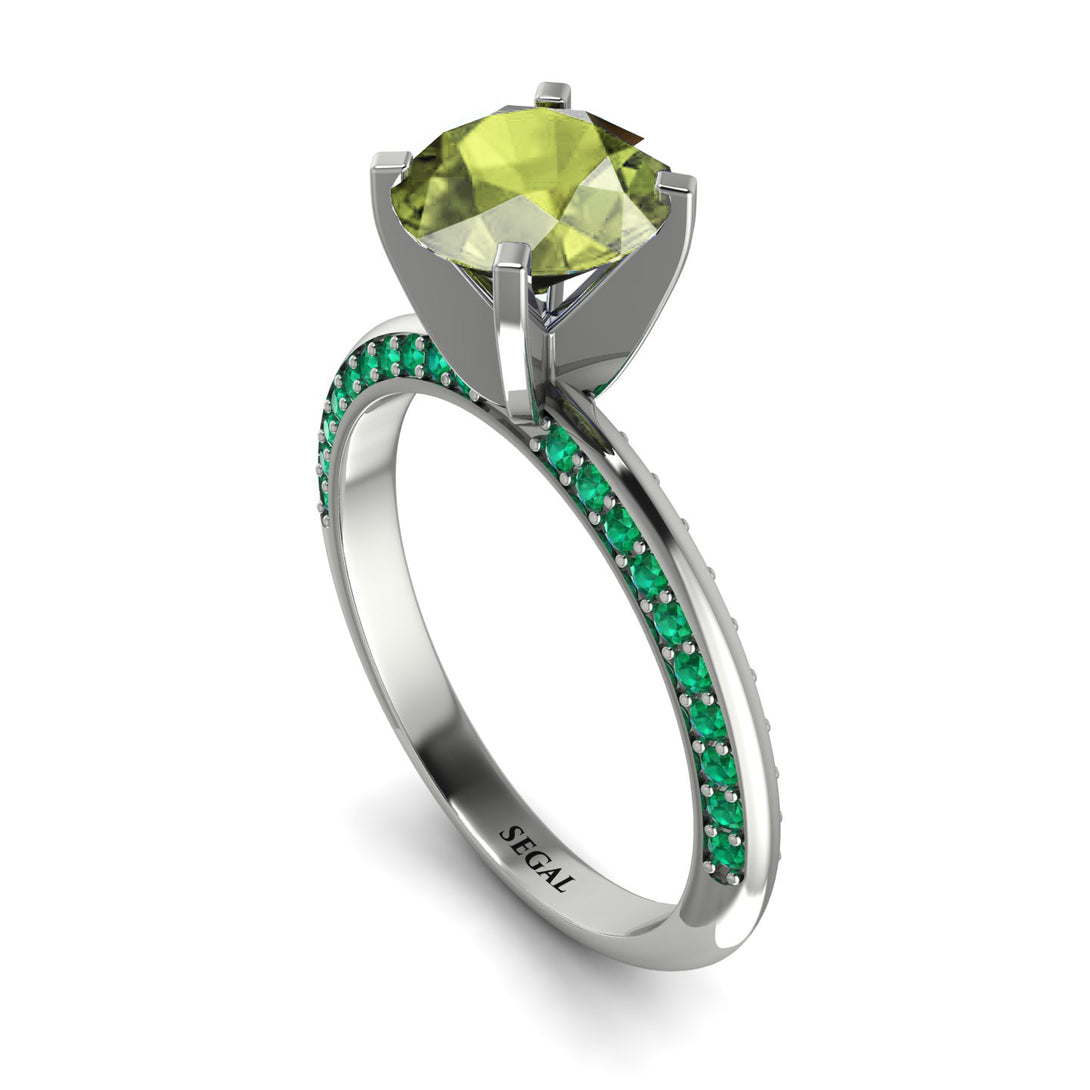 Classic Peridot Ring With A Twist - Leilani No. 706