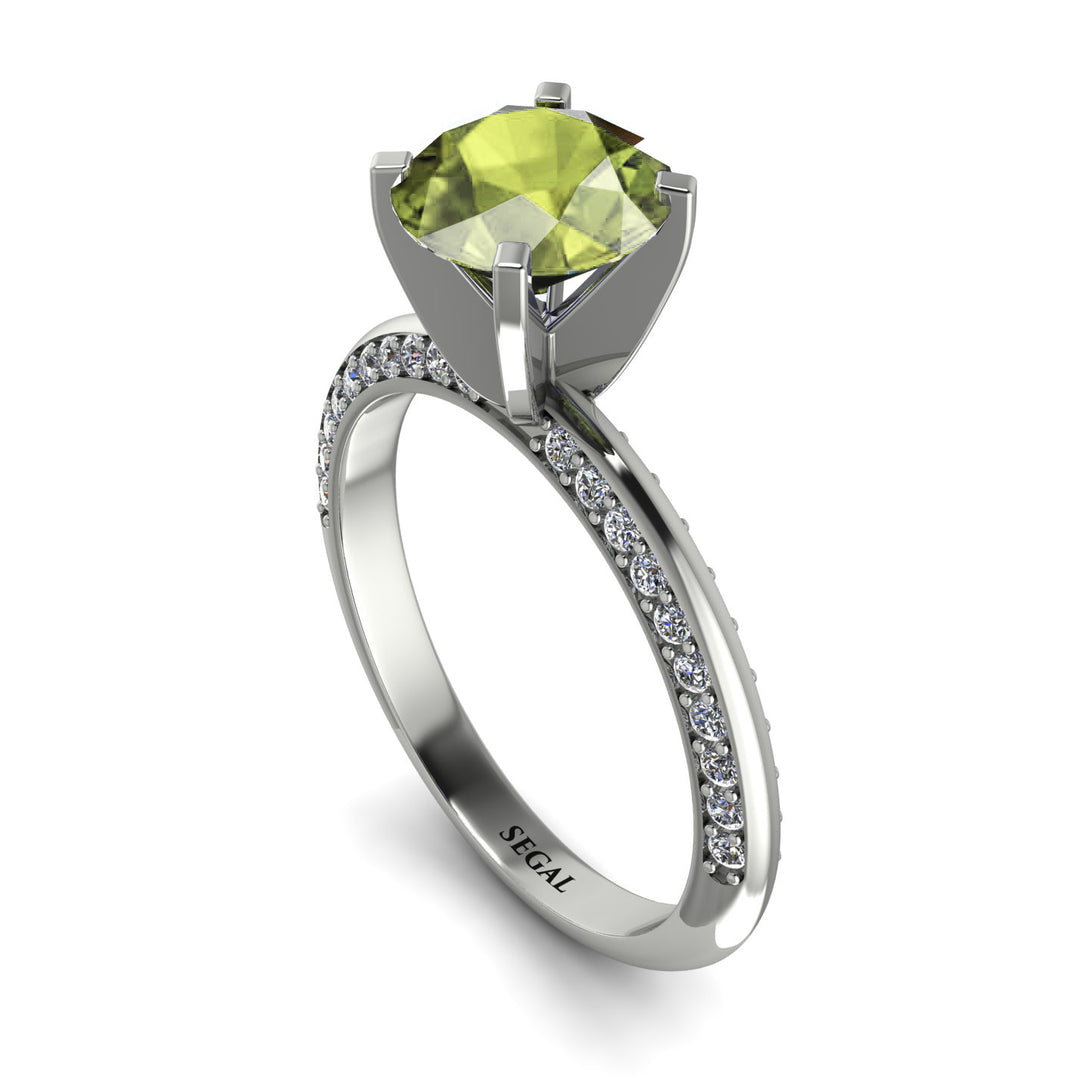 Classic Peridot Ring With A Twist - Leilani No. 703