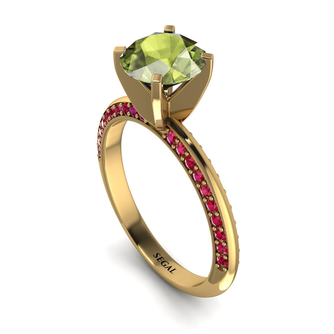 Classic Peridot Ring With A Twist - Leilani No. 710
