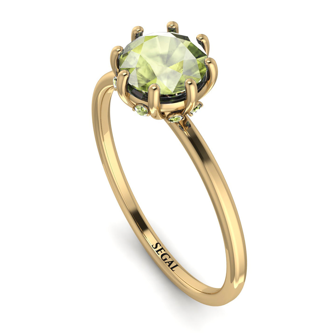 Classic Peridot Ring With Hidden Stones - Elliana No. 701