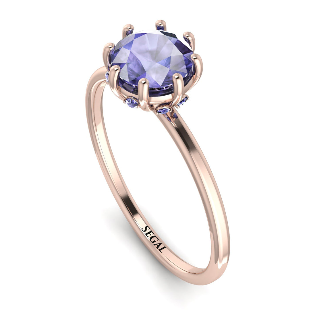 Classic Tanzanite Ring With Hidden Stones - Elliana No. 202