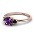 Classic Three Stone Amethyst Engagement Ring - Valentina No. 308 image 3