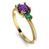 Classic Three Stone Amethyst Engagement Ring - Valentina No. 304 image 2