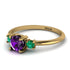 Classic Three Stone Amethyst Engagement Ring - Valentina No. 304 image 3