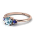 Classic Three Stone Aquamarine Engagement Ring - Valentina No. 414 image 3