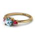 Classic Three Stone Aquamarine Engagement Ring - Valentina No. 410 image 3