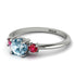 Classic Three Stone Aquamarine Engagement Ring - Valentina No. 412 image 3