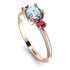 Classic Three Stone Aquamarine Engagement Ring - Valentina No. 411 image 2