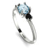 Classic Three Stone Aquamarine Engagement Ring - Valentina No. 409 image 2