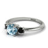 Classic Three Stone Aquamarine Engagement Ring - Valentina No. 409 image 3