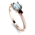 Classic Three Stone Aquamarine Engagement Ring - Valentina No. 408 image 2