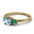 Classic Three Stone Aquamarine Engagement Ring - Valentina No. 404 image 3