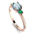 Classic Three Stone Aquamarine Engagement Ring - Valentina No. 405 image 2