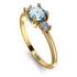 Classic Three Stone Aquamarine Engagement Ring - Valentina No. 401 image 2