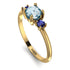 Classic Three Stone Aquamarine Engagement Ring - Valentina No. 413 image 2