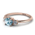 Classic Three Stone Aquamarine Engagement Ring - Valentina No. 402 image 3