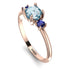 Classic Three Stone Aquamarine Engagement Ring - Valentina No. 414 image 2