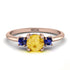 Classic Three Stone ������������������itrine Engagement Ring - Valentina No. 614 image 1