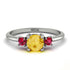 Classic Three Stone ������������������itrine Engagement Ring - Valentina No. 612 image 1