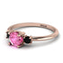 Classic Three Stone Pink Moissanite Engagement Ring - Valentina No. 808 image 2