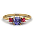 Classic Three Stone Tanzanite Engagement Ring - Valentina No. 210 image 1