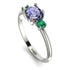 Classic Three Stone Tanzanite Engagement Ring - Valentina No. 206 image 2