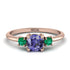 Classic Three Stone Tanzanite Engagement Ring - Valentina No. 205 image 1