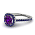 Cushion Amethyst Halo Engagement Ring - Jade No. 315 image 1