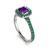 Cushion Amethyst Halo Engagement Ring - Jade No. 306 image 3