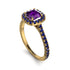 Cushion Amethyst Halo Engagement Ring - Jade No. 313 image 3
