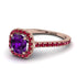 Cushion Amethyst Halo Engagement Ring - Jade No. 311 image 1
