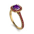 Cushion Amethyst Halo Engagement Ring - Jade No. 310 image 3