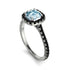Cushion Aquamarine Halo Engagement Ring - Jade No. 409 image 3