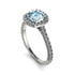Cushion Aquamarine Halo Engagement Ring - Jade No. 403 image 3